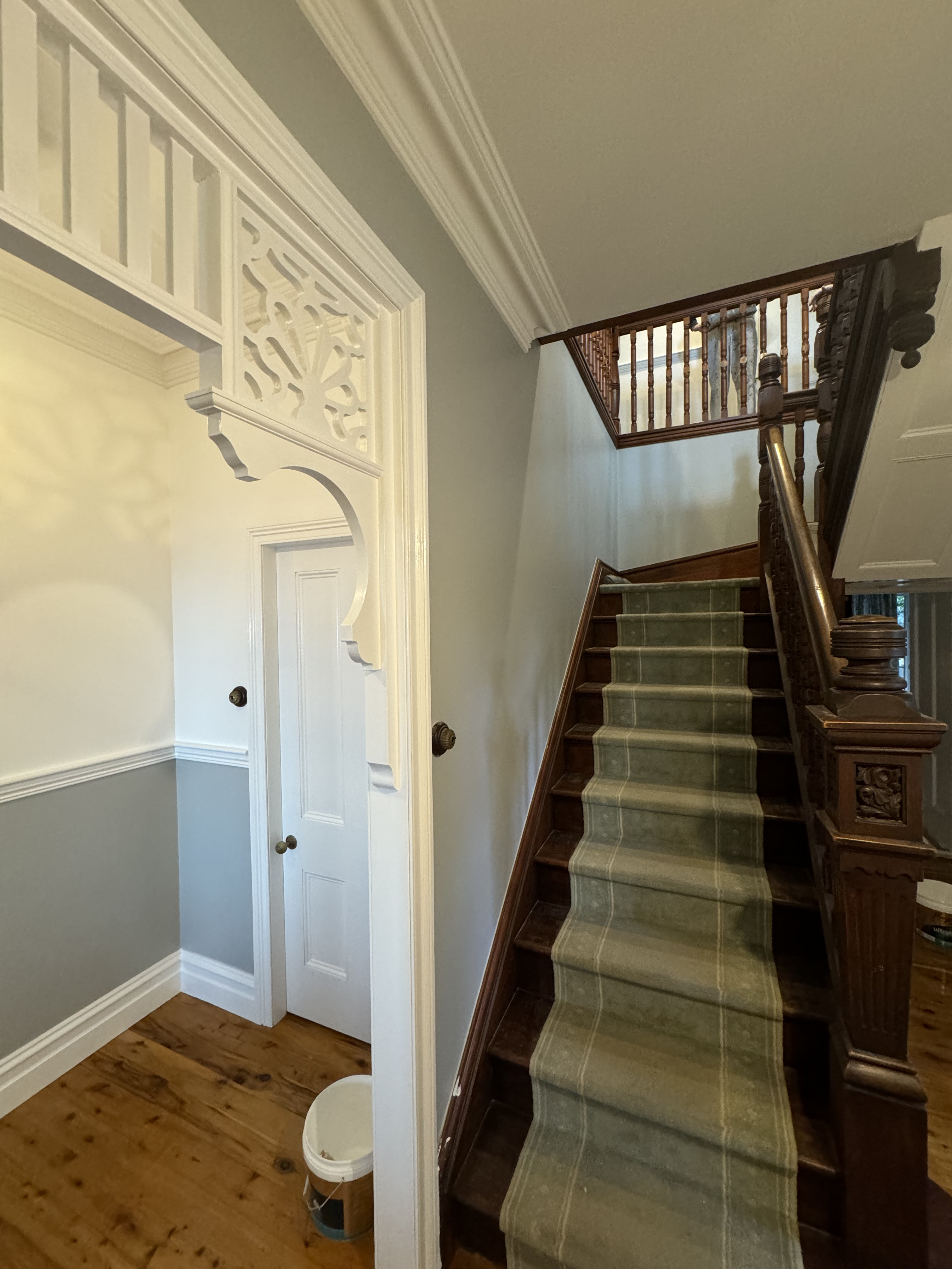 Heritage staircase and hallway restoration